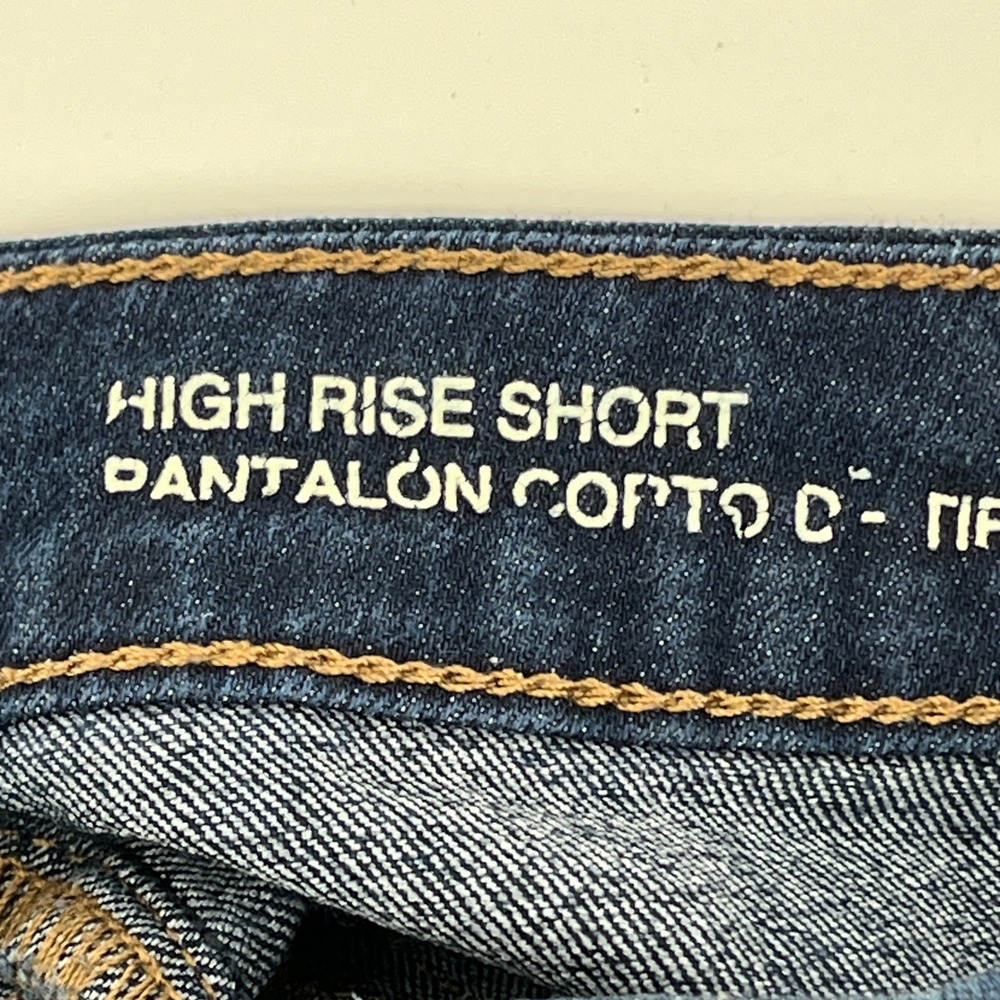 Wild Fable High Rise Shorts Womens 2 Dark Wash Excellent Stretch Denim - Picture 5 of 7